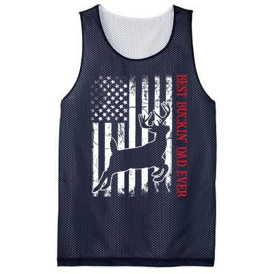 Best Buckin Dad Ever American Flag Deer Hunting Mesh Reversible Basketball Jersey Tank