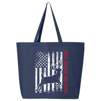 Best Buckin Dad Ever American Flag Deer Hunting 25L Jumbo Tote