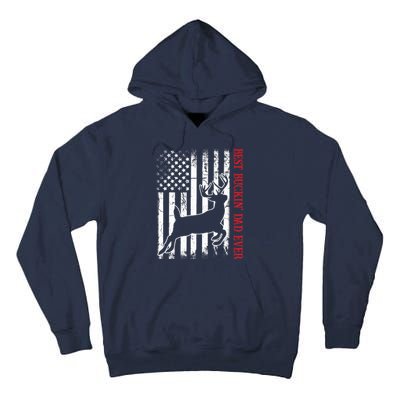 Best Buckin Dad Ever American Flag Deer Hunting Tall Hoodie