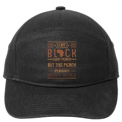 Blackity Black Every Month Black History African 7-Panel Snapback Hat