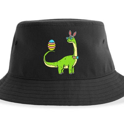 Brontosaurus Bunny Ears Egg Easter Day Dinosaur Dino Sustainable Bucket Hat