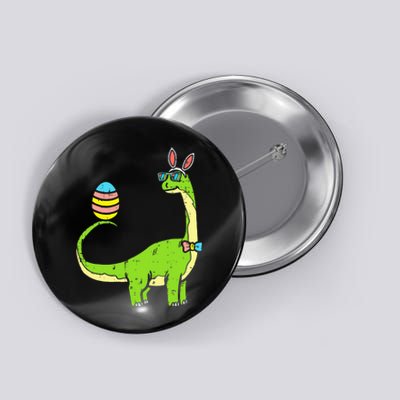 Brontosaurus Bunny Ears Egg Easter Day Dinosaur Dino Button