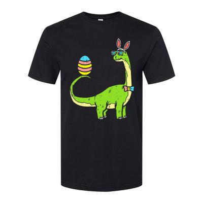 Brontosaurus Bunny Ears Egg Easter Day Dinosaur Dino Softstyle® CVC T-Shirt