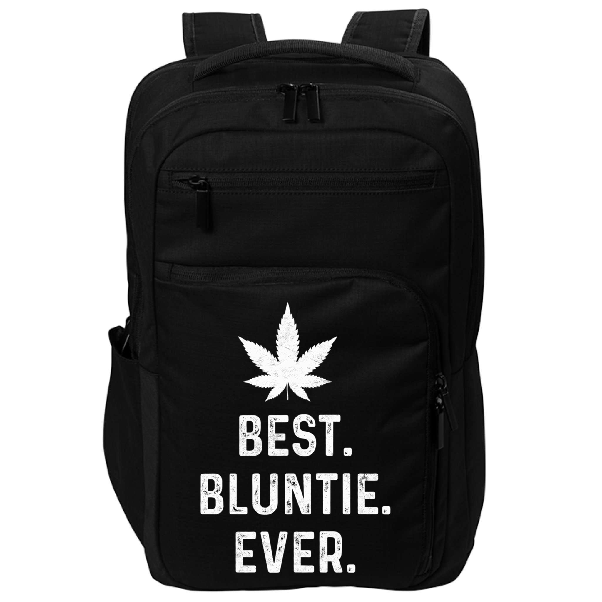 Best Bluntie Ever Funny Stoner Aunt Auntie Marijuana Weed Great Gift Impact Tech Backpack