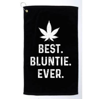 Best Bluntie Ever Funny Stoner Aunt Auntie Marijuana Weed Great Gift Golf Towel