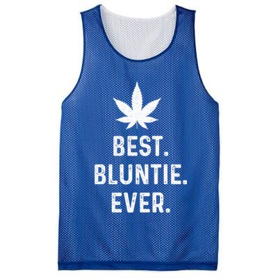 Best Bluntie Ever Funny Stoner Aunt Auntie Marijuana Weed Great Gift Mesh Reversible Basketball Jersey Tank