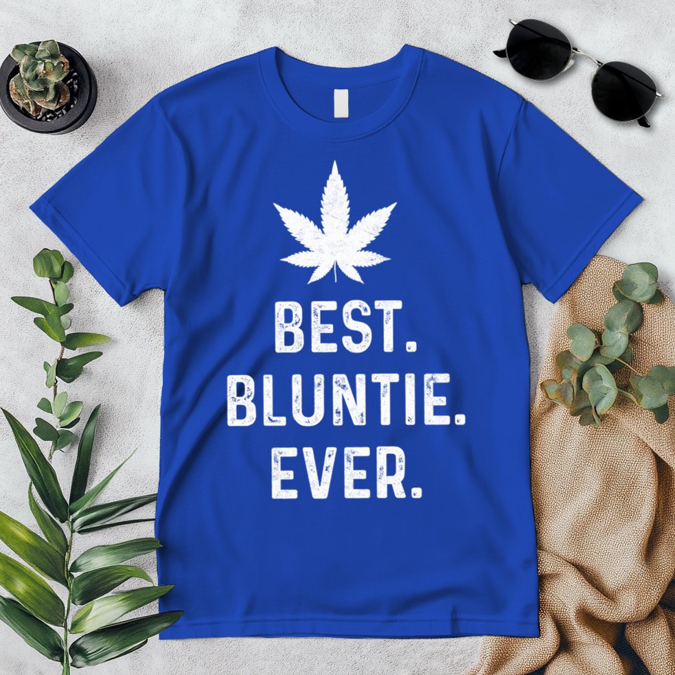 Best Bluntie Ever Funny Stoner Aunt Auntie Marijuana Weed Great Gift Premium T-Shirt