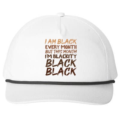 Blackity Black Every Month Black History Bhm African Gift Snapback Five-Panel Rope Hat