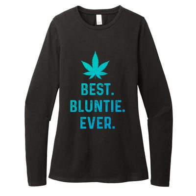 Best Bluntie Ever Funny Stoner Aunt Auntie Marijuana Weed Great Gift Womens CVC Long Sleeve Shirt