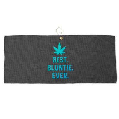 Best Bluntie Ever Funny Stoner Aunt Auntie Marijuana Weed Great Gift Large Microfiber Waffle Golf Towel