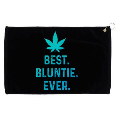 Best Bluntie Ever Funny Stoner Aunt Auntie Marijuana Weed Great Gift Grommeted Golf Towel