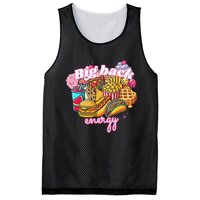 Big Back Energy Funny Humor Mesh Reversible Basketball Jersey Tank