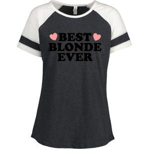 Best Blonde Ever Enza Ladies Jersey Colorblock Tee