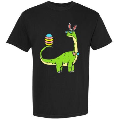 Brontosaurus Bunny Ears Egg Easter Day Dinosaur Dino Garment-Dyed Heavyweight T-Shirt