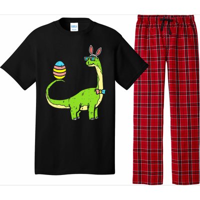 Brontosaurus Bunny Ears Egg Easter Day Dinosaur Dino Pajama Set