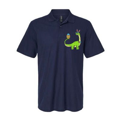 Brontosaurus Bunny Ears Egg Easter Day Dinosaur Dino Softstyle Adult Sport Polo