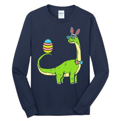 Brontosaurus Bunny Ears Egg Easter Day Dinosaur Dino Tall Long Sleeve T-Shirt