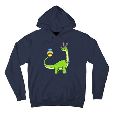 Brontosaurus Bunny Ears Egg Easter Day Dinosaur Dino Tall Hoodie