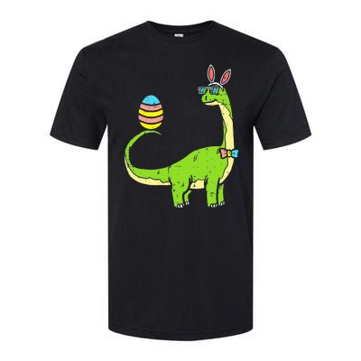 Brontosaurus Bunny Ears Egg Easter Day Dinosaur Dino Softstyle® CVC T-Shirt