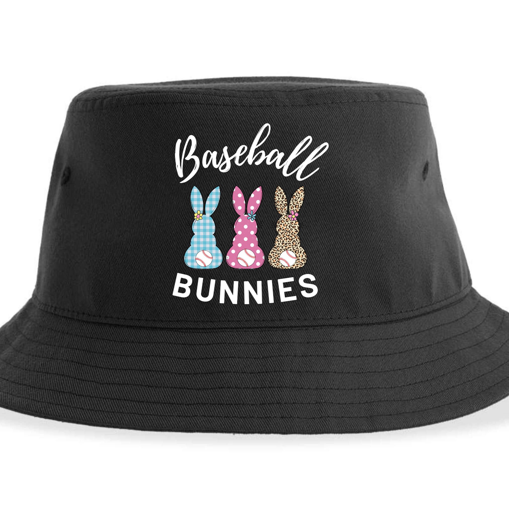 Baseball Bunnies Easter Bunny Mom Funny Gift Sustainable Bucket Hat