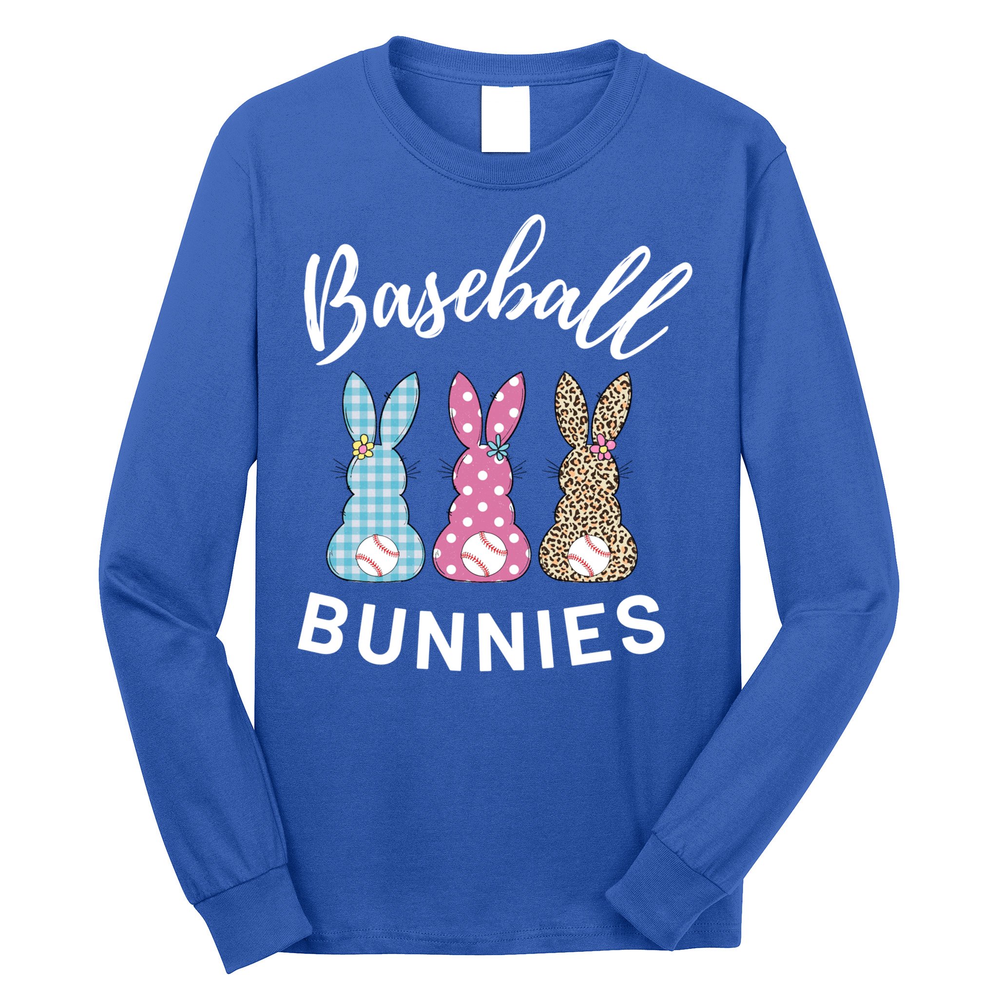 Baseball Bunnies Easter Bunny Mom Funny Gift Long Sleeve Shirt