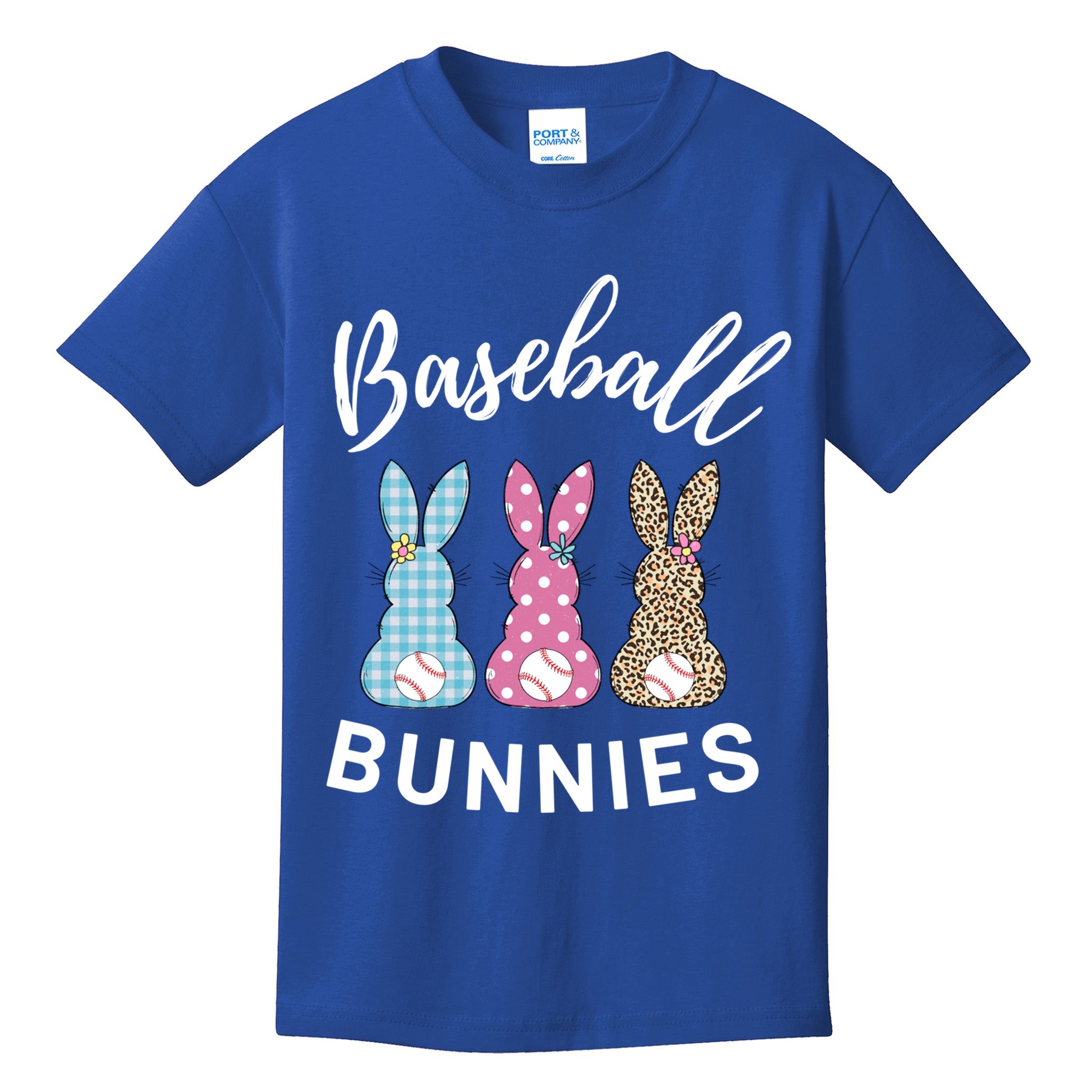 Baseball Bunnies Easter Bunny Mom Funny Gift Kids T-Shirt