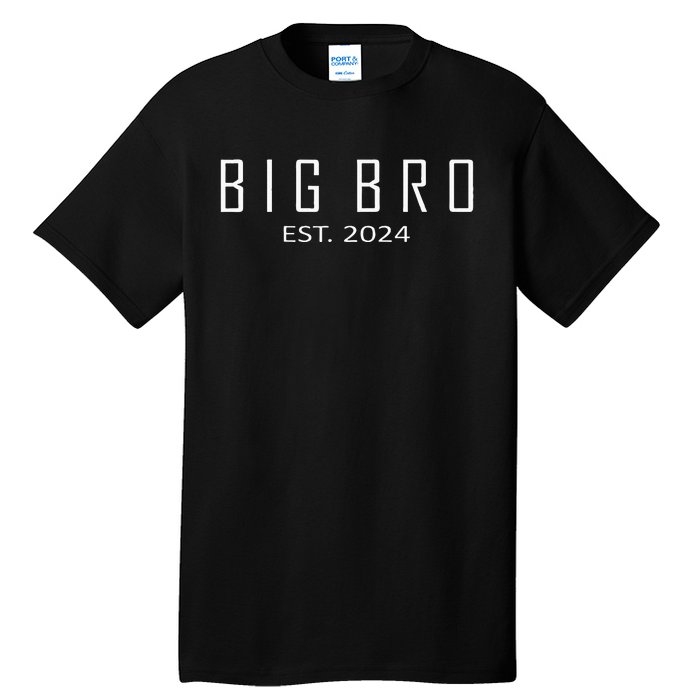 Big Bro Est 2024 Funny First Time Brother Promoted Tall T-Shirt