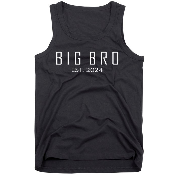 Big Bro Est 2024 Funny First Time Brother Promoted Tank Top