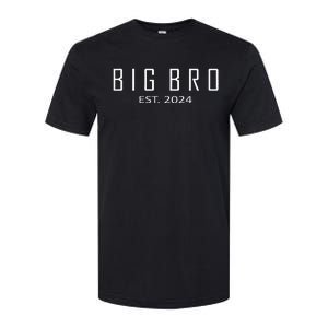 Big Bro Est 2024 Funny First Time Brother Promoted Softstyle CVC T-Shirt