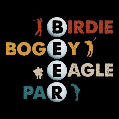 Birdie Bogey Eagle Par Beer Funny Golf Golfing Golfer Gift T-Shirt