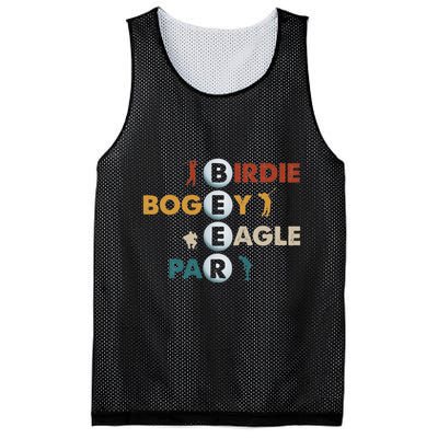 Birdie Bogey Eagle Par Beer Funny Golf Golfing Golfer Gift Mesh Reversible Basketball Jersey Tank