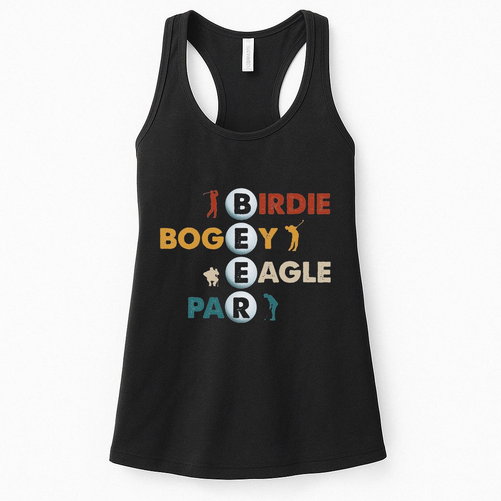 Birdie Bogey Eagle Par Beer Funny Golf Golfing Golfer Gift Womens Tank Top