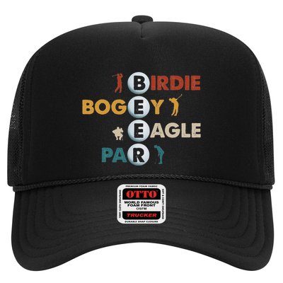 Birdie Bogey Eagle Par Beer Funny Golf Golfing Golfer Gift Trucker Hat
