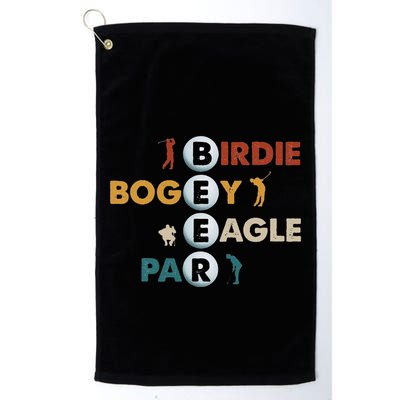 Birdie Bogey Eagle Par Beer Funny Golf Golfing Golfer Gift Golf Towel