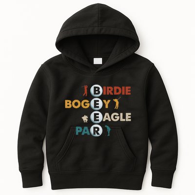 Birdie Bogey Eagle Par Beer Funny Golf Golfing Golfer Gift Kids Hoodie