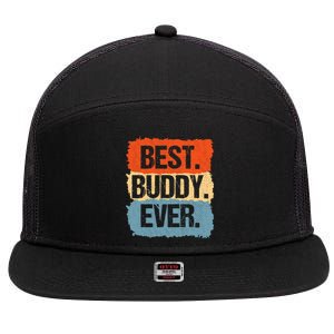 Best Buddy Ever 7 Panel Mesh Trucker Snapback Hat