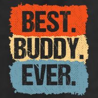 Best Buddy Ever 7 Panel Mesh Trucker Snapback Hat