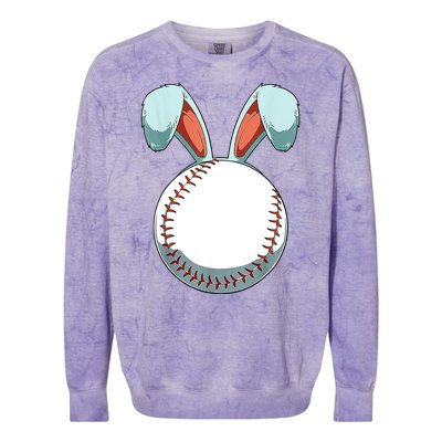 Baseball Bunny Easter Holiday Sport Lover Colorblast Crewneck Sweatshirt