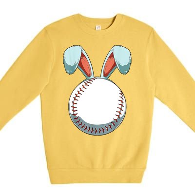 Baseball Bunny Easter Holiday Sport Lover Premium Crewneck Sweatshirt