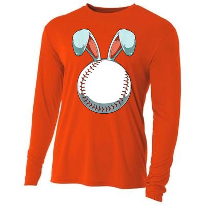 Baseball Bunny Easter Holiday Sport Lover Cooling Performance Long Sleeve Crew