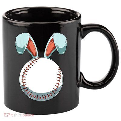 Baseball Bunny Easter Holiday Sport Lover 11oz C Handle Ceramic Mug