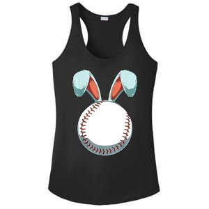 Baseball Bunny Easter Holiday Sport Lover Ladies PosiCharge Competitor Racerback Tank