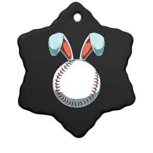 Baseball Bunny Easter Holiday Sport Lover Ceramic Star Ornament