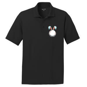 Baseball Bunny Easter Holiday Sport Lover PosiCharge RacerMesh Polo