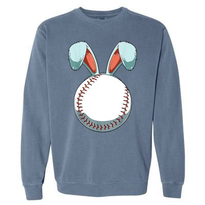 Baseball Bunny Easter Holiday Sport Lover Garment-Dyed Sweatshirt