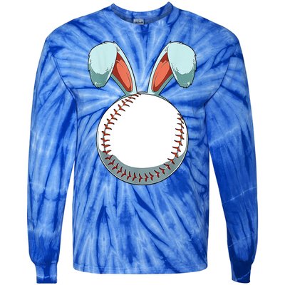 Baseball Bunny Easter Holiday Sport Lover Tie-Dye Long Sleeve Shirt