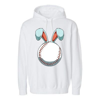 Baseball Bunny Easter Holiday Sport Lover Garment-Dyed Fleece Hoodie