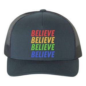 Believe Yupoong Adult 5-Panel Trucker Hat