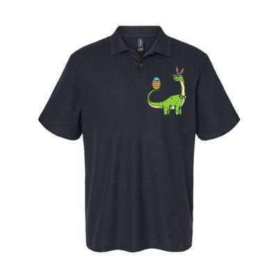 Brontosaurus Bunny Ears Egg Easter Day Dinosaur Dino Softstyle Adult Sport Polo