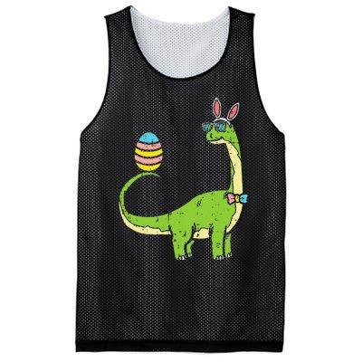 Brontosaurus Bunny Ears Egg Easter Day Dinosaur Dino Mesh Reversible Basketball Jersey Tank